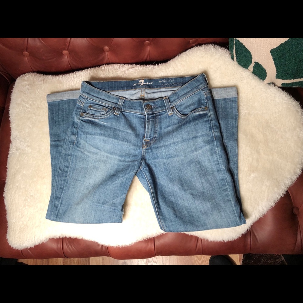 Anthropologie 7 For All Mankind Skinny Crop & Roll